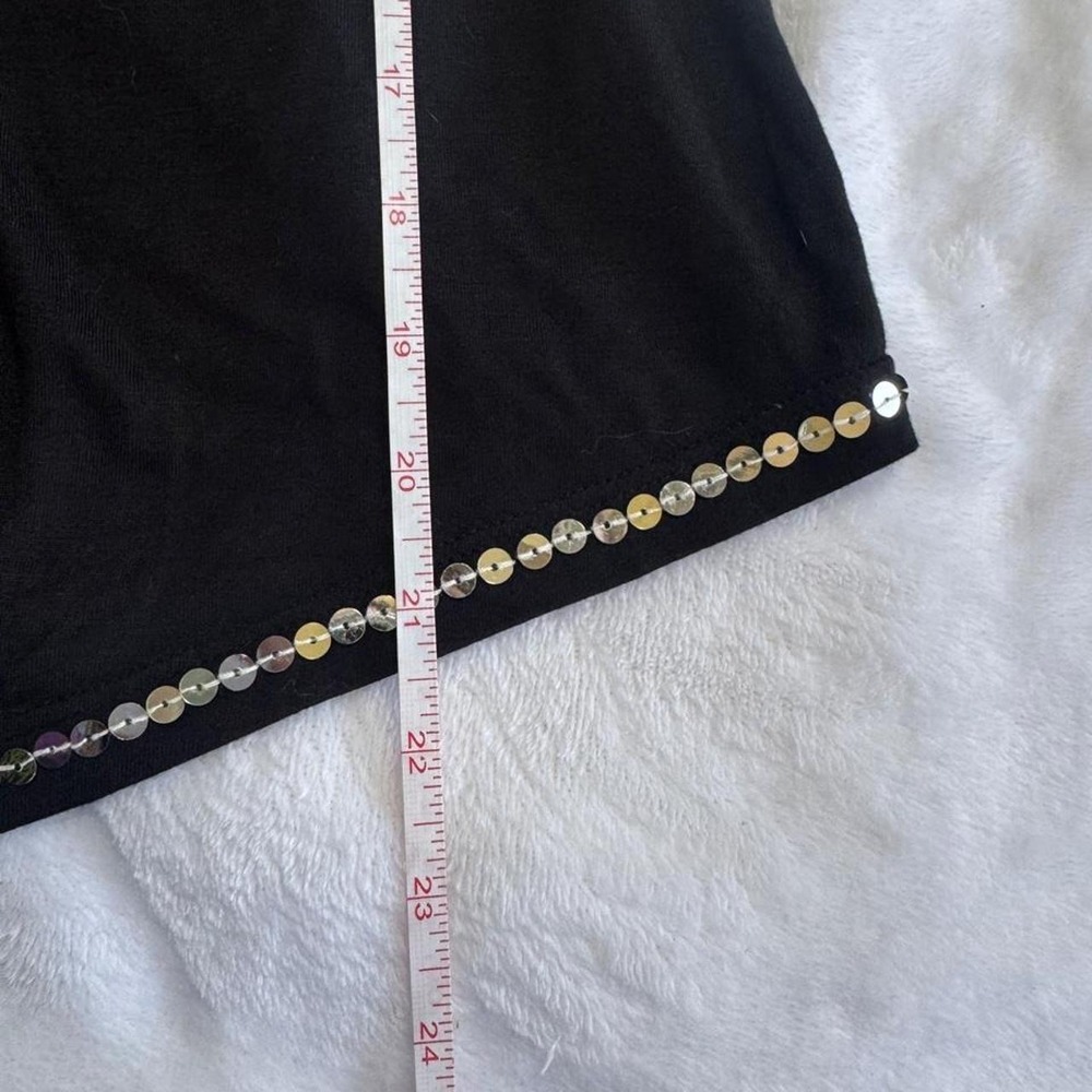 Weavers black beaded asymmetrical babydoll cami tank top y2k vintage mcbling - Picture 5 of 5
